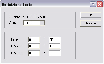 Definizione Ferie